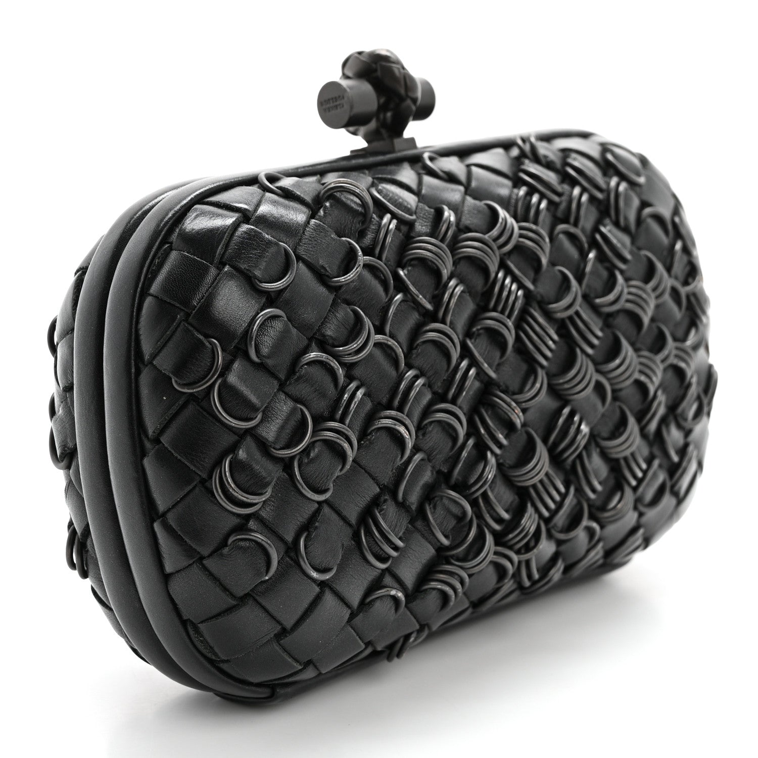 Bottega Veneta Nappa Intrecciato Knot Clutch Black 3 of 11