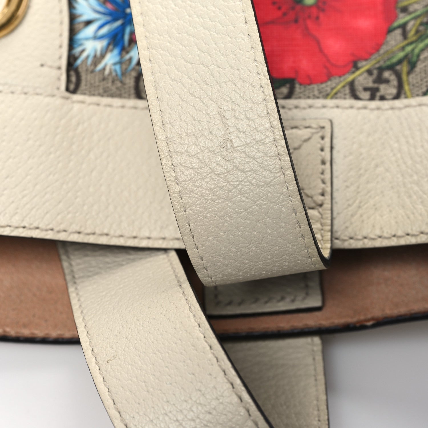 Gucci GG Supreme Monogram Flora Web Ophidia Vertical Shopping Tote White 13 of 13