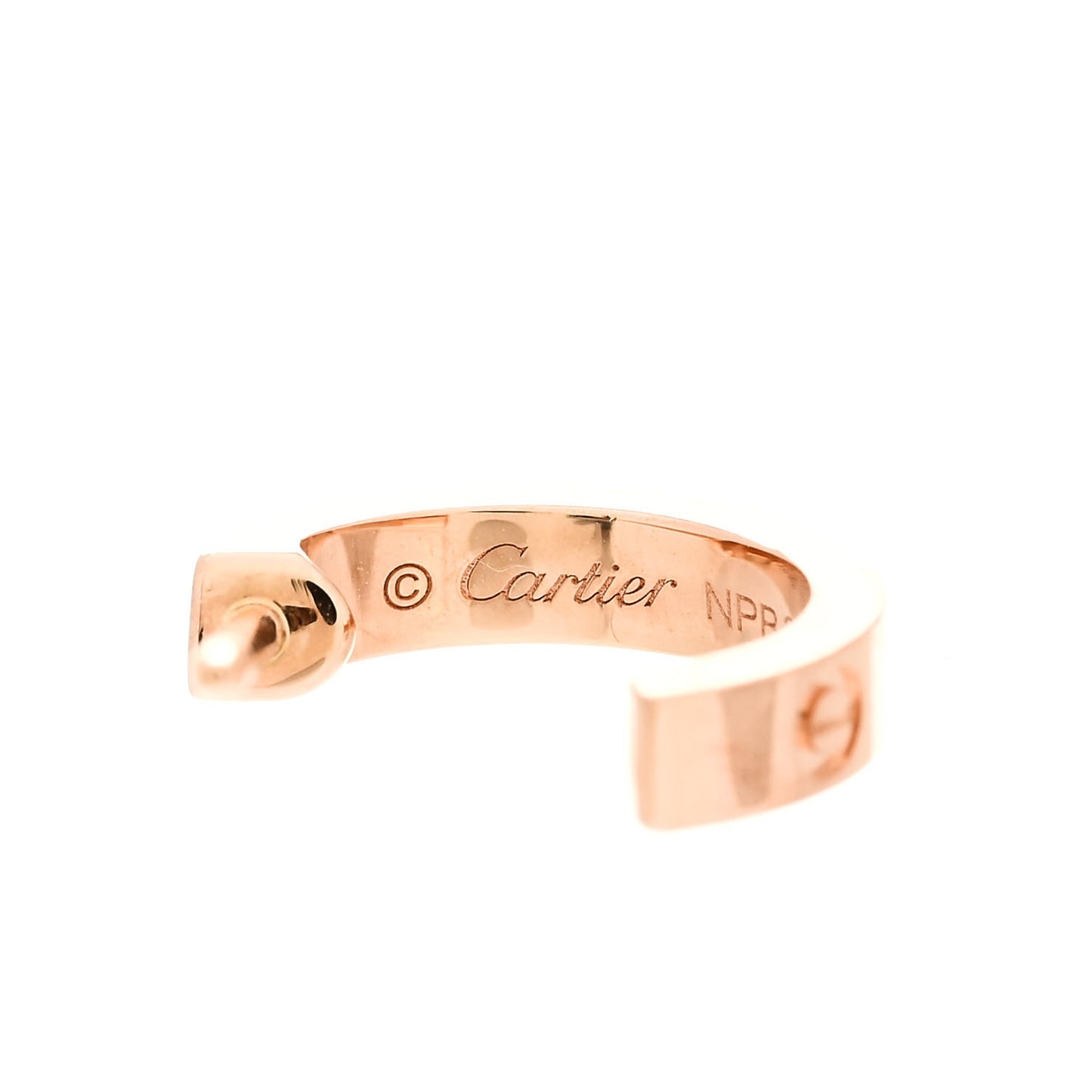 18K Pink Gold Small LOVE Hoop Earrings