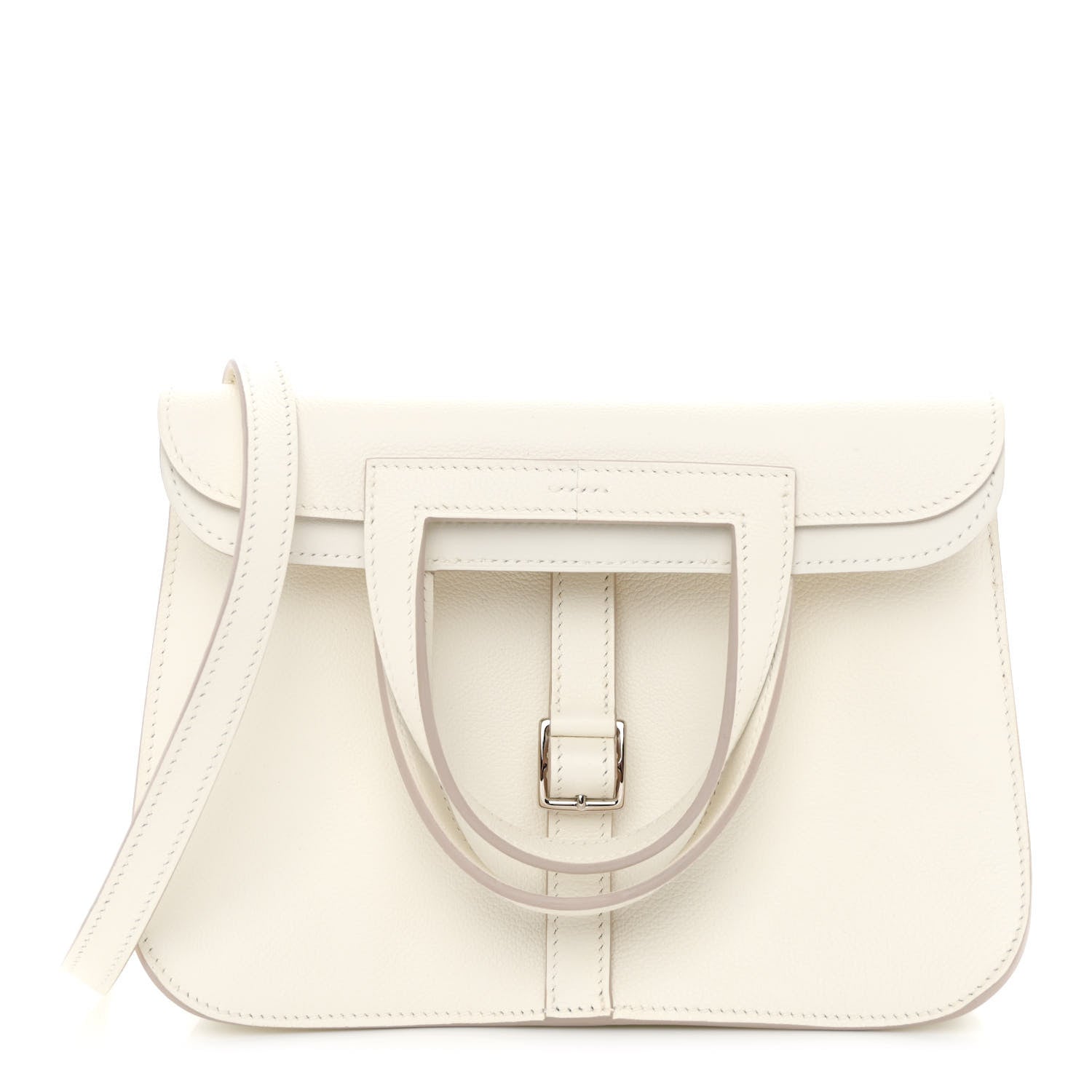 Hermes Evercolor Halzan 25 White 1350593 – FASHIONPHILE
