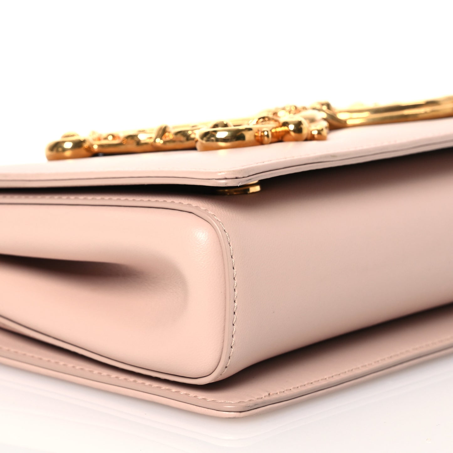 DOLCE GABBANA Calfskin DG Girls Shoulder Bag Pink