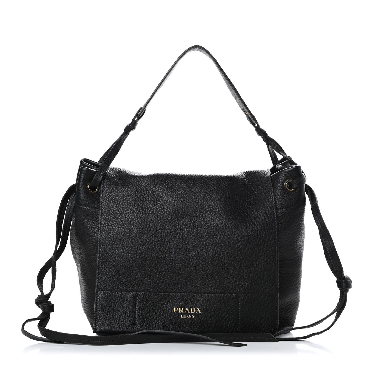 Cervo Flap Shoulder Bag Black