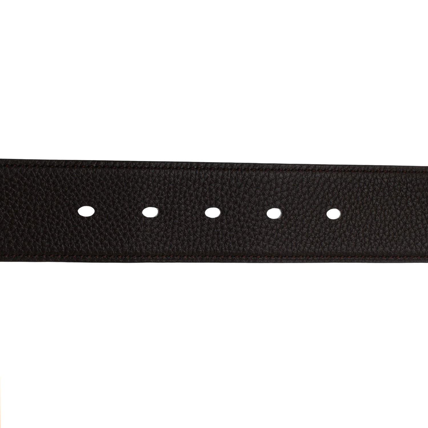Hermes Box Togo Nathan 40 Belt 90 36 Black Chocolate 3 of 6