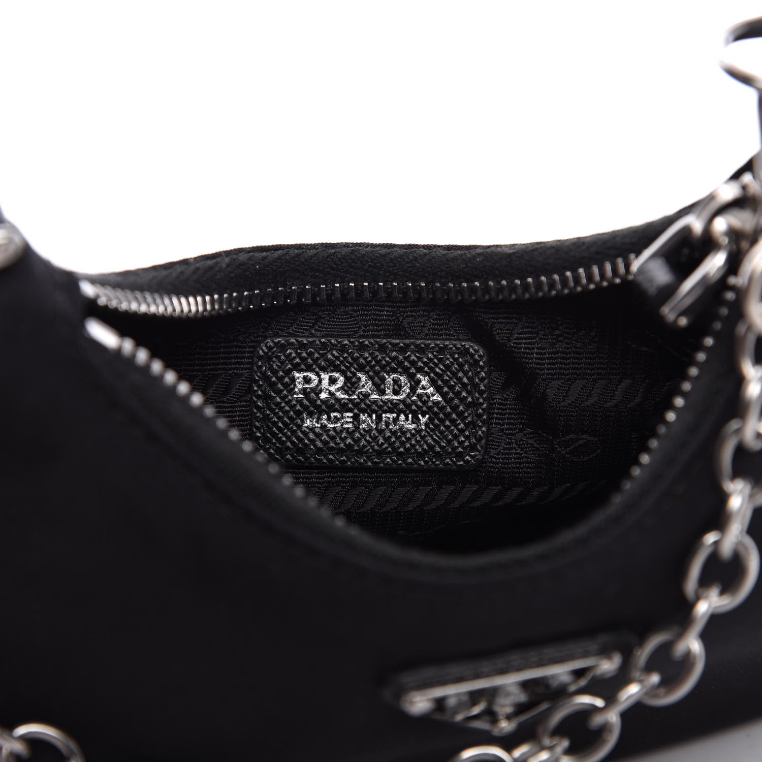 Prada Tessuto Nylon Mini Re-Edition 2000 Shoulder Bag Black 8 of 9