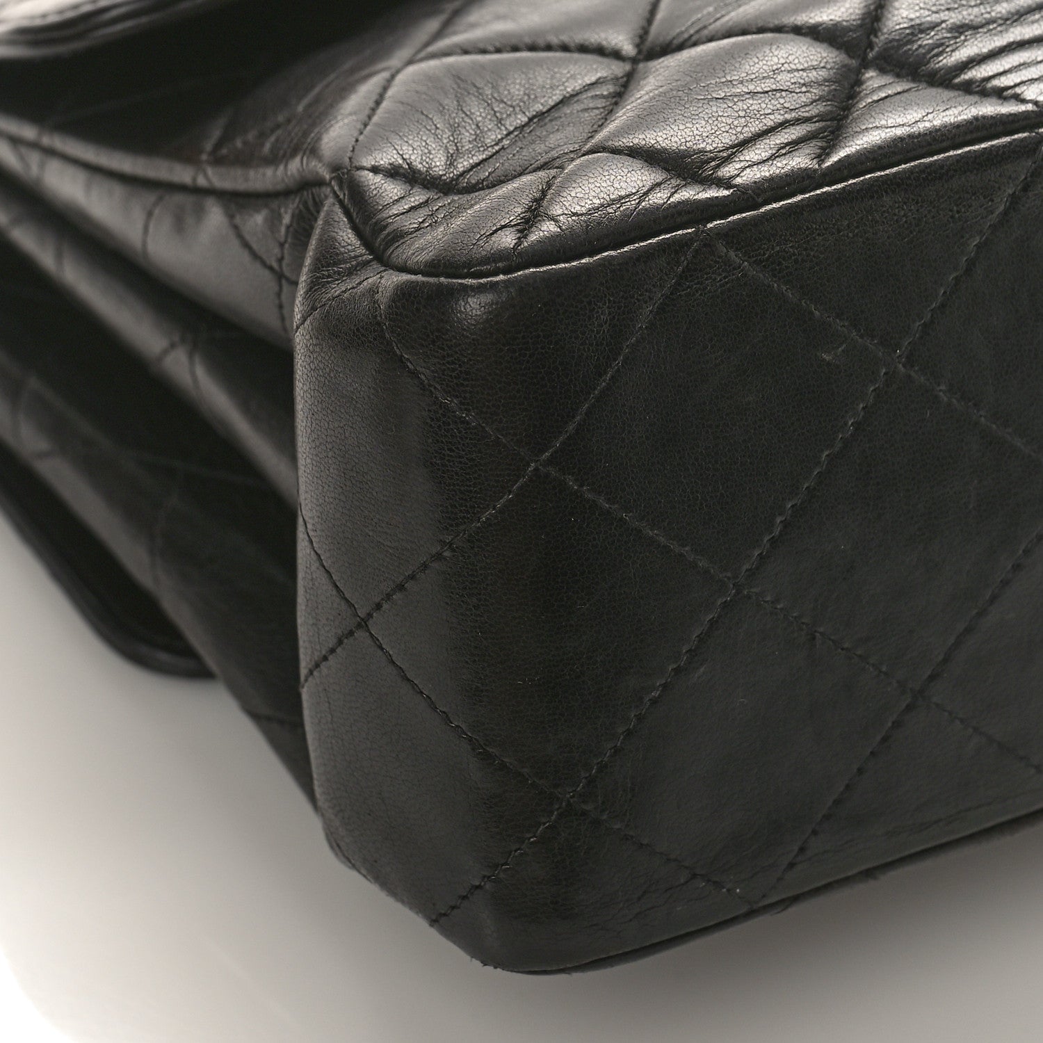 Chanel Lambskin Quilted Jumbo Double Sided Flap Black 9 of 13