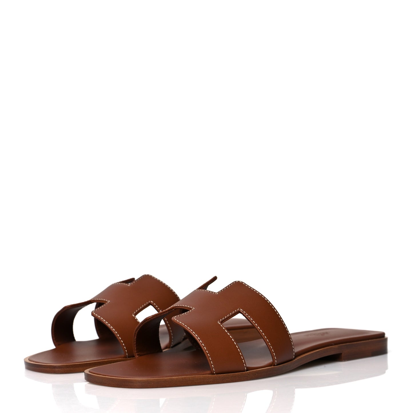 Box Calfskin Oran Sandals 40 Gold