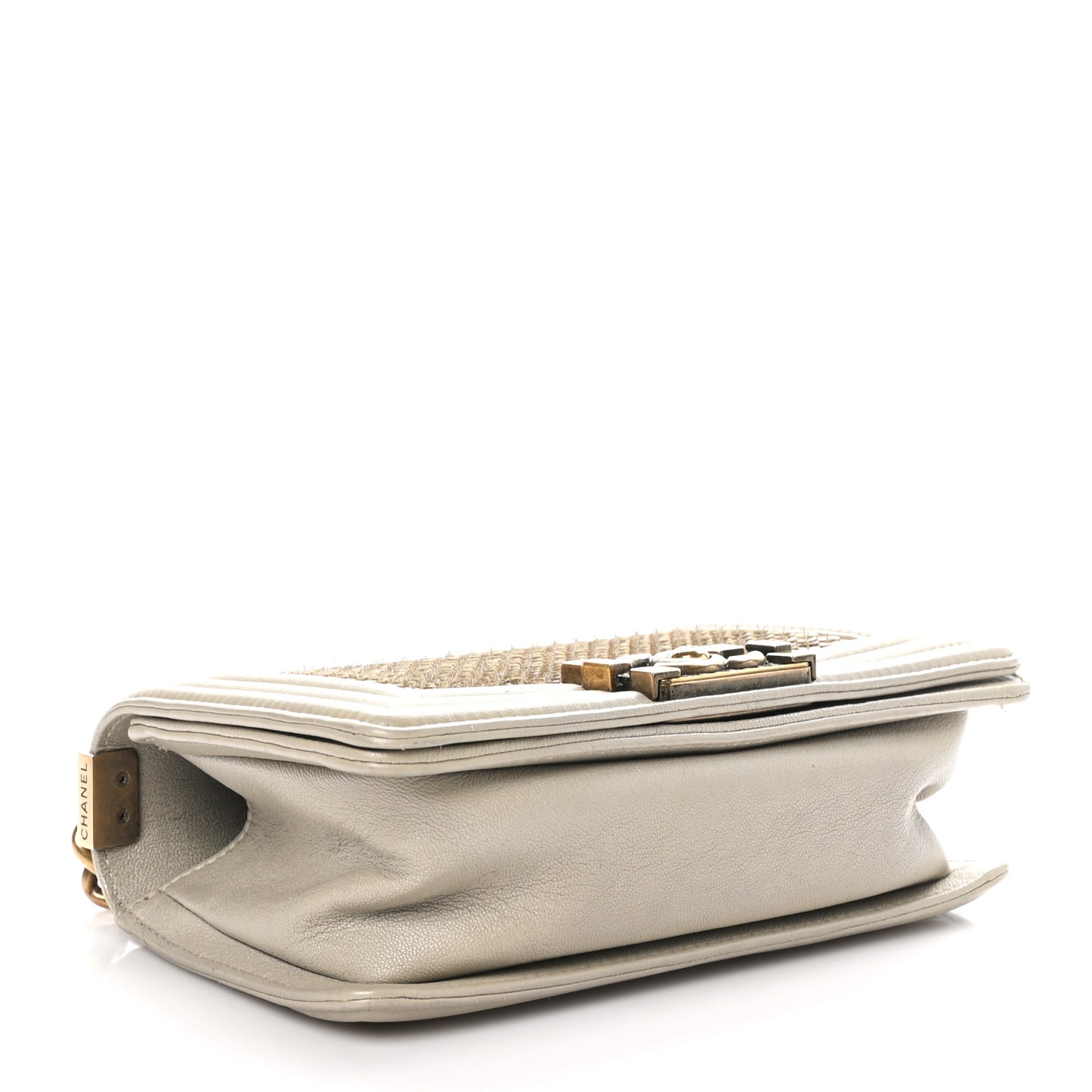 Lambskin Small Scaled Boy Flap Gold