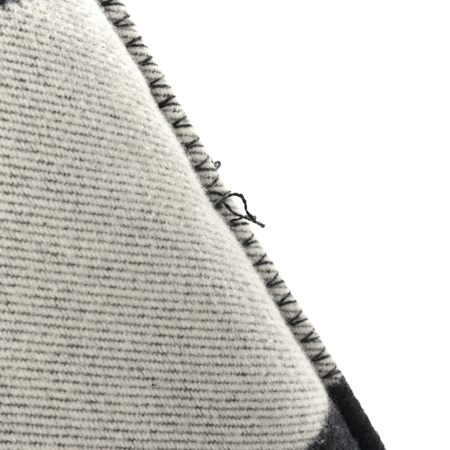 Wool Cashmere Avalon Pillow PM Ecru Gris Fonce