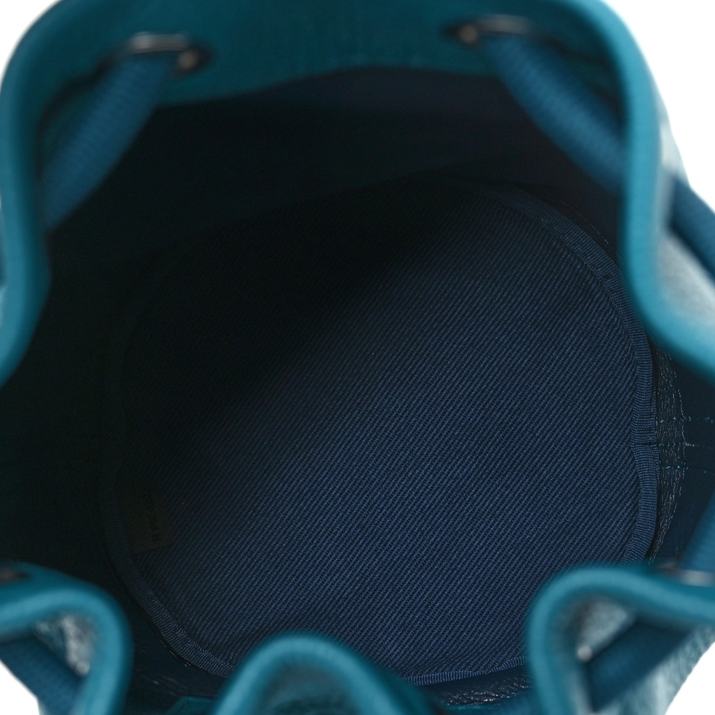 Grained Calfskin Mini The Bucket Bag Harbor Blue