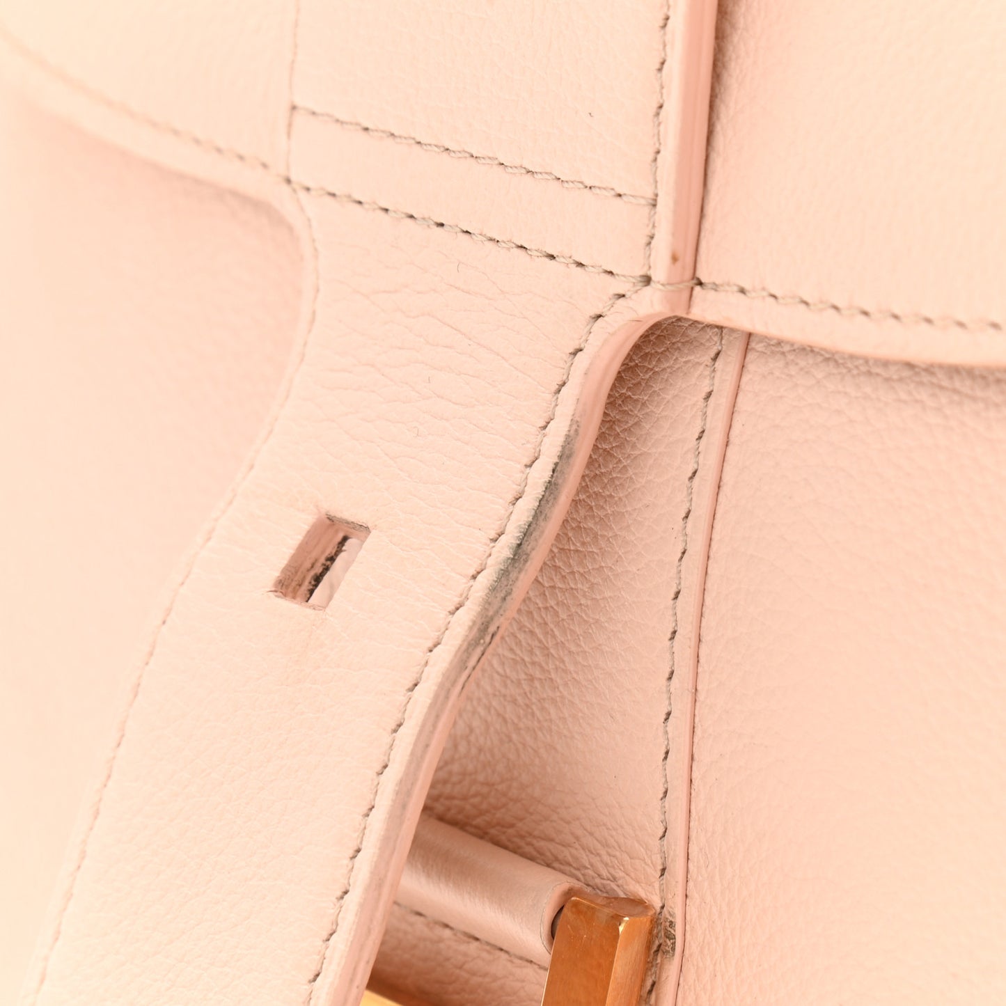 Grained Calfskin Mini Brillant Satchel Light Pink