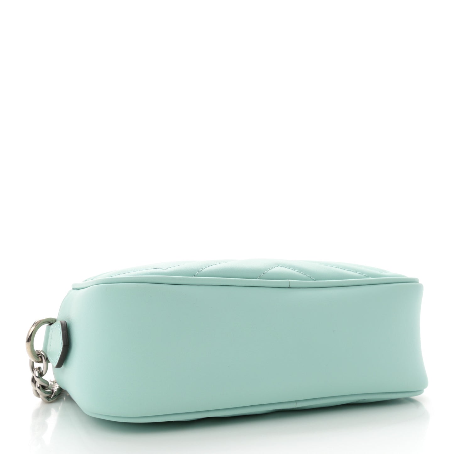 Calfskin Matelasse Mini GG Marmont Chain Shoulder Bag Water Green