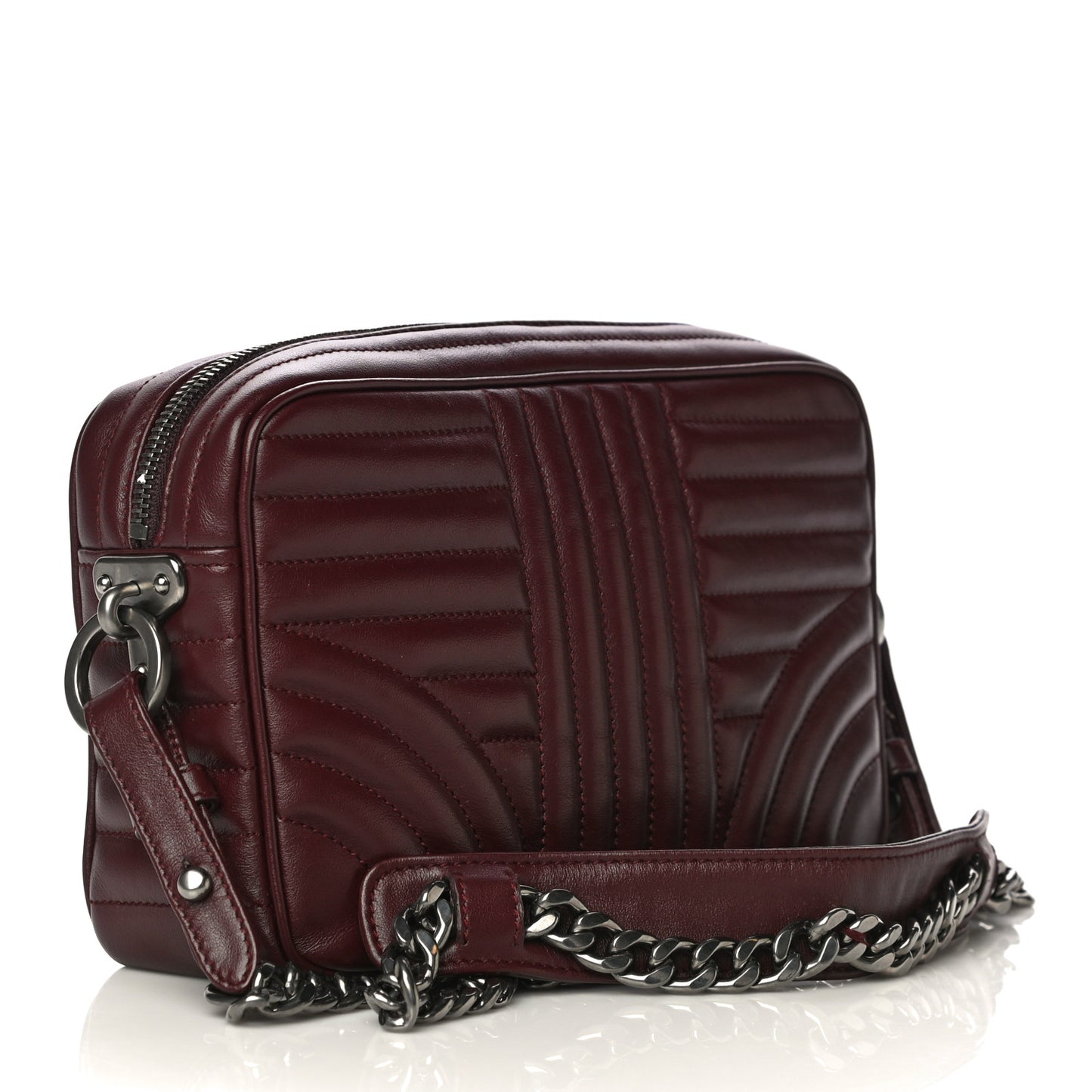 Soft Calfskin Crystal Impunture Camera Bag Granato