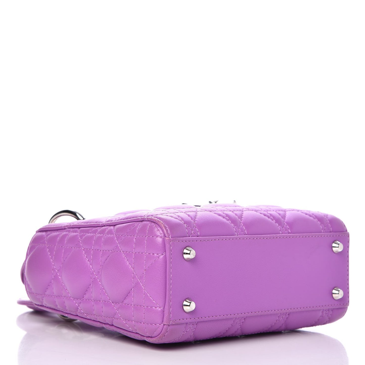 Lambskin Cannage Mini Lady Dior Purple