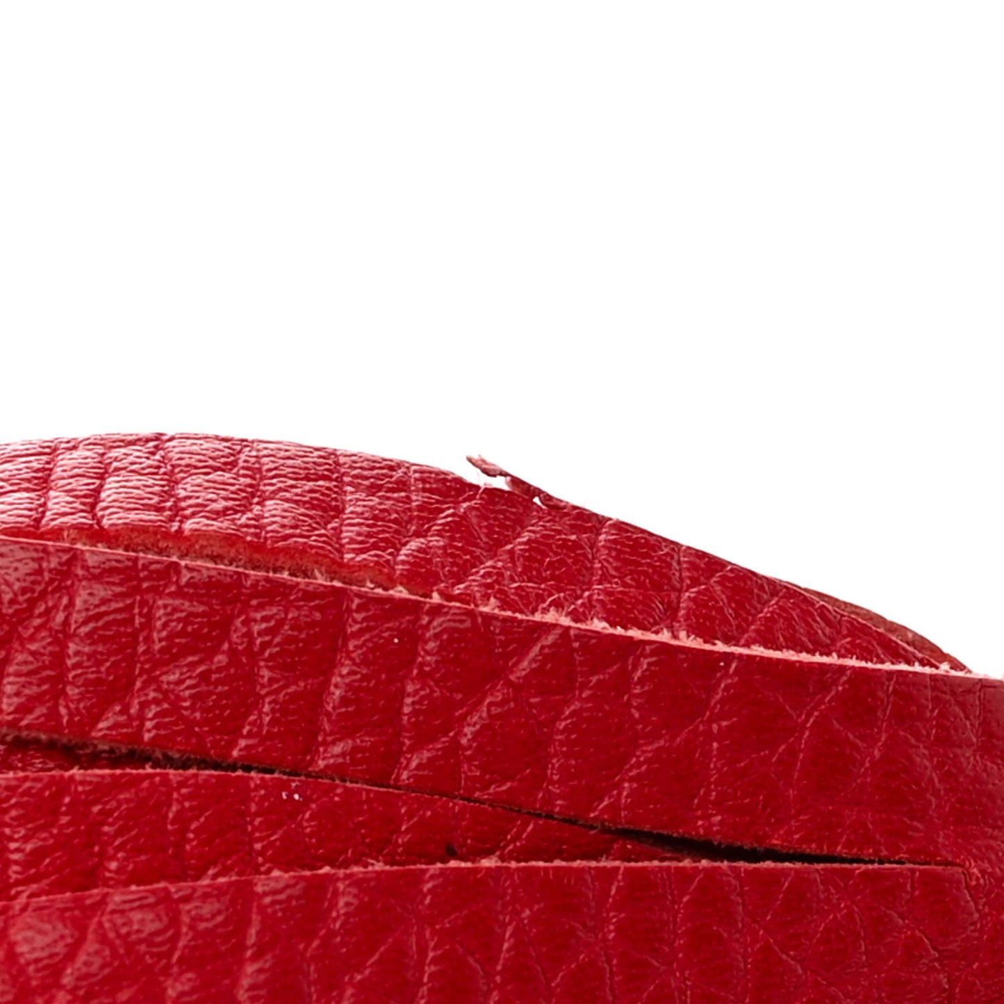 Pebbled Calfskin Small Soho Disco Bag Tabasco Red