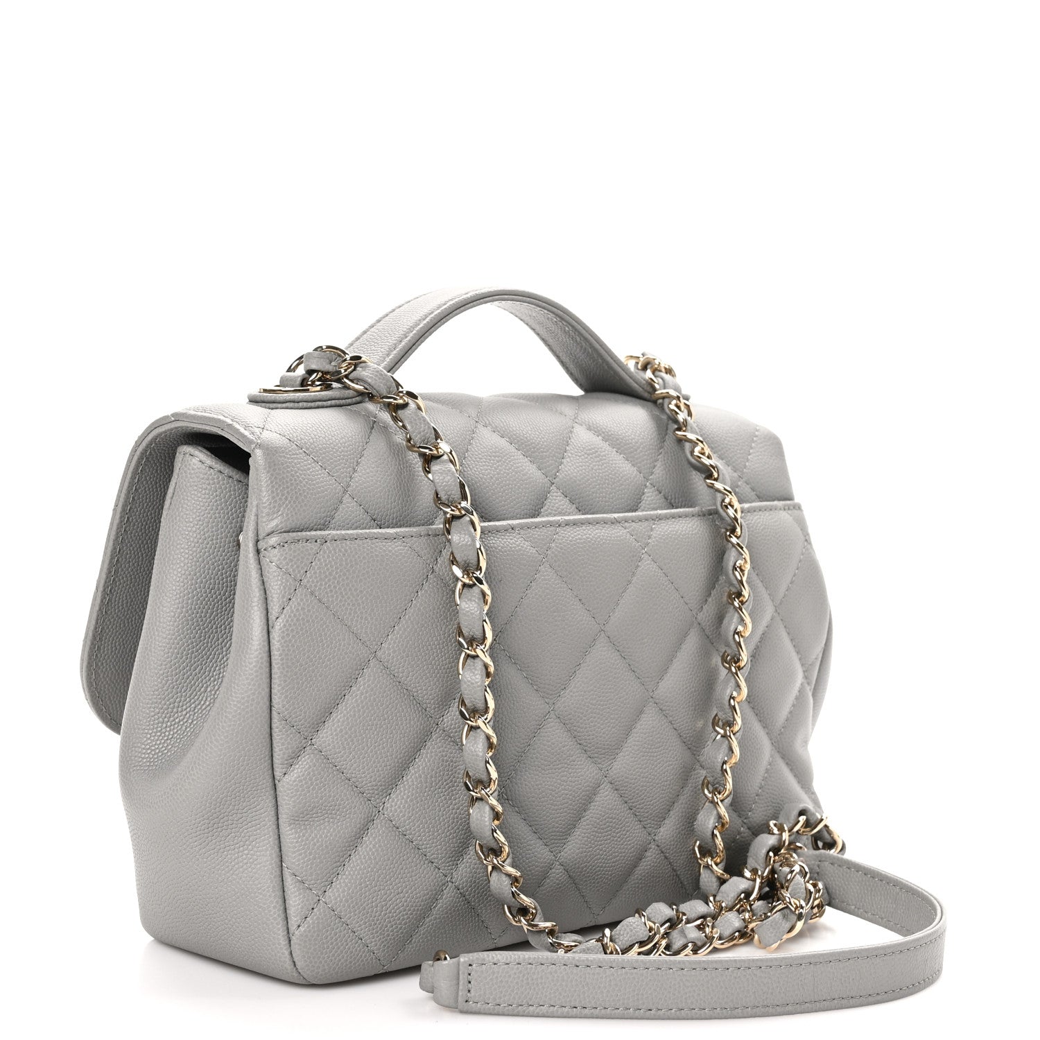 Chanel Caviar Quilted Medium Business Affinity Flap Grey 3 of 10