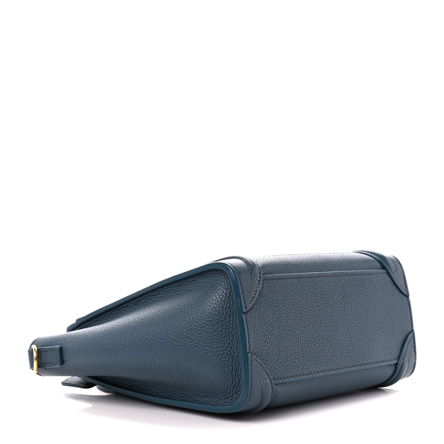 Drummed Calfskin Nano Luggage Petrol