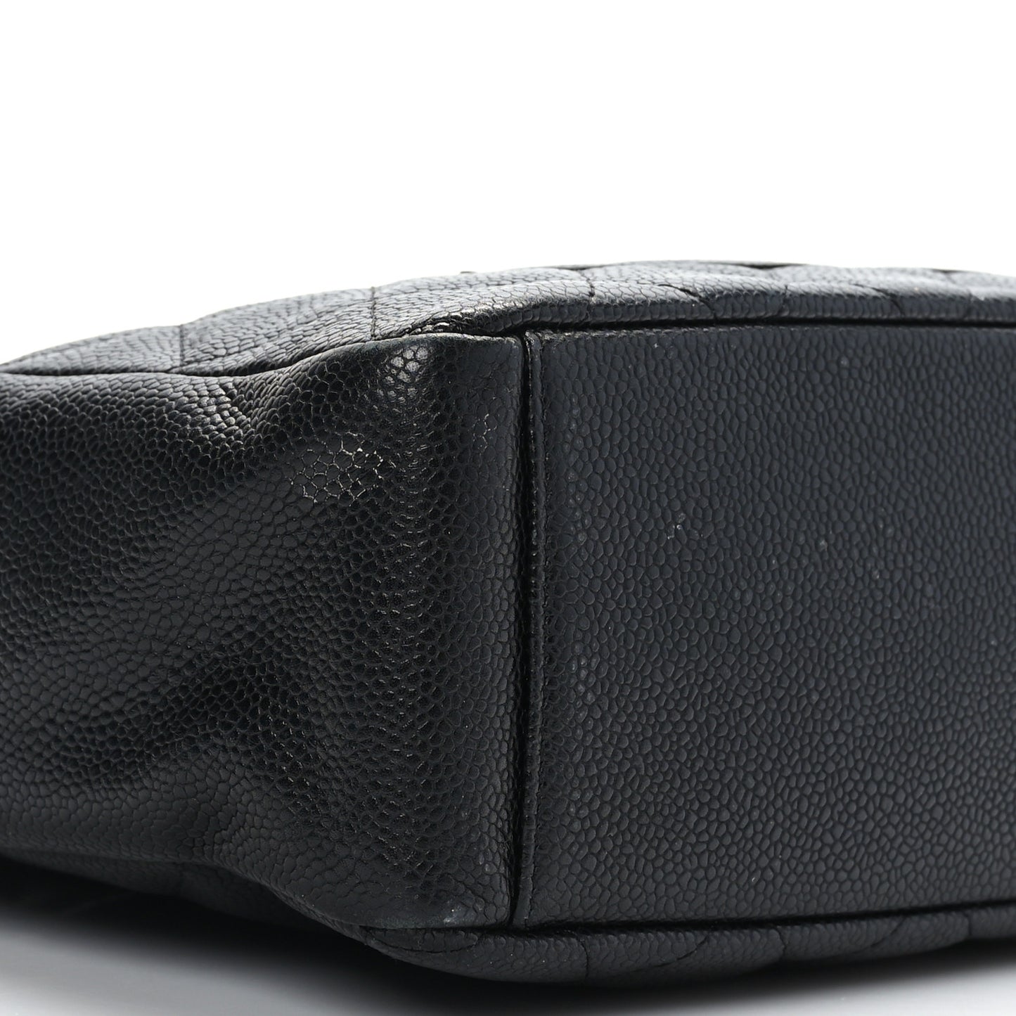Caviar Quilted Petit Shopping Tote PST Black