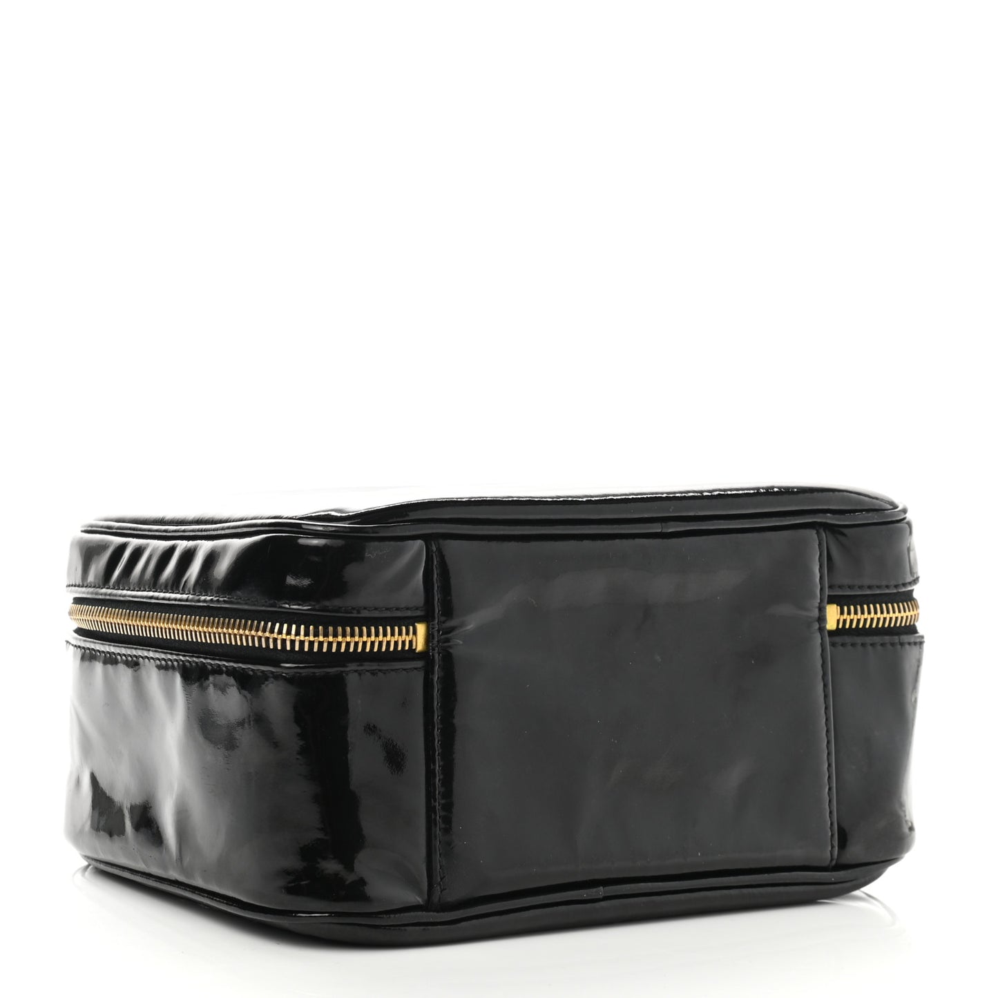 Patent CC Vanity Cosmetic Case Black