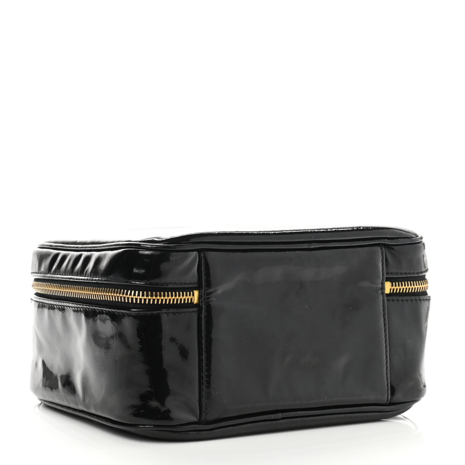 Chanel Patent CC Vanity Cosmetic Case Black 3 of 9