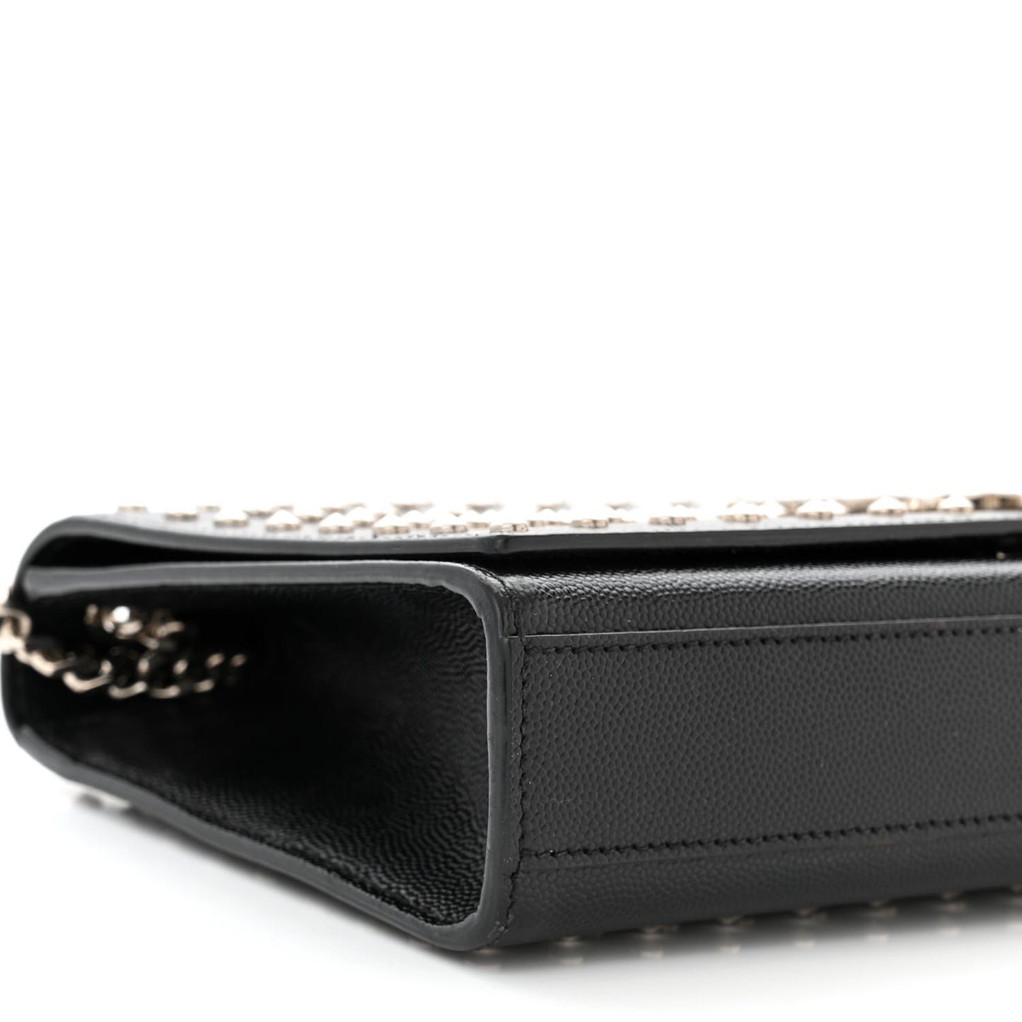 Grain De Poudre Studded Medium Monogram Kate Satchel Black