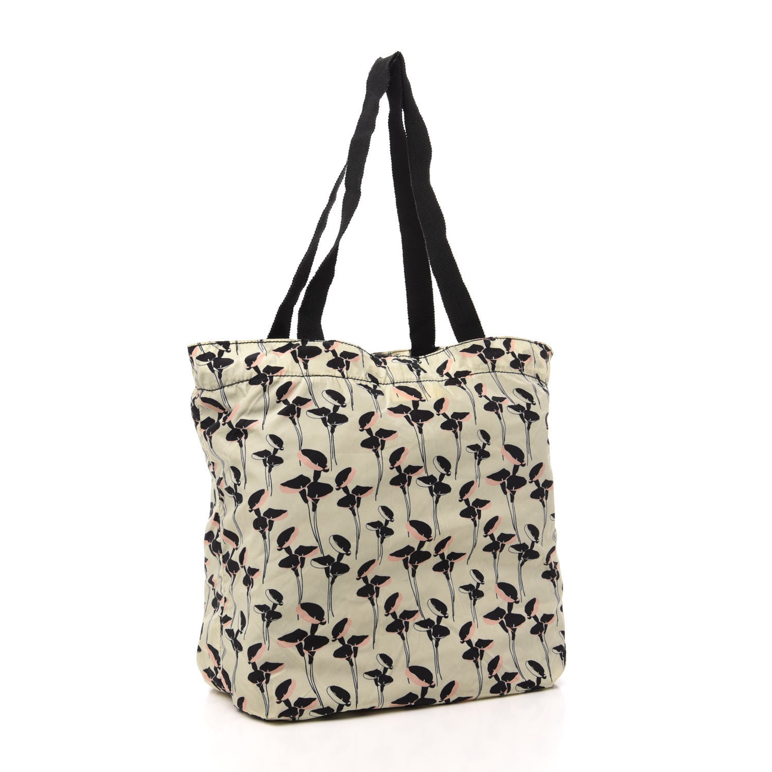 Miu Miu Nylon Patent Faille Foldable Tote Black Multicolor 3 of 10