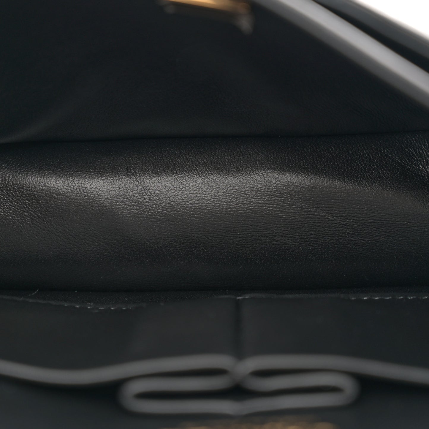 Lambskin Quilted Small Double Flap Black