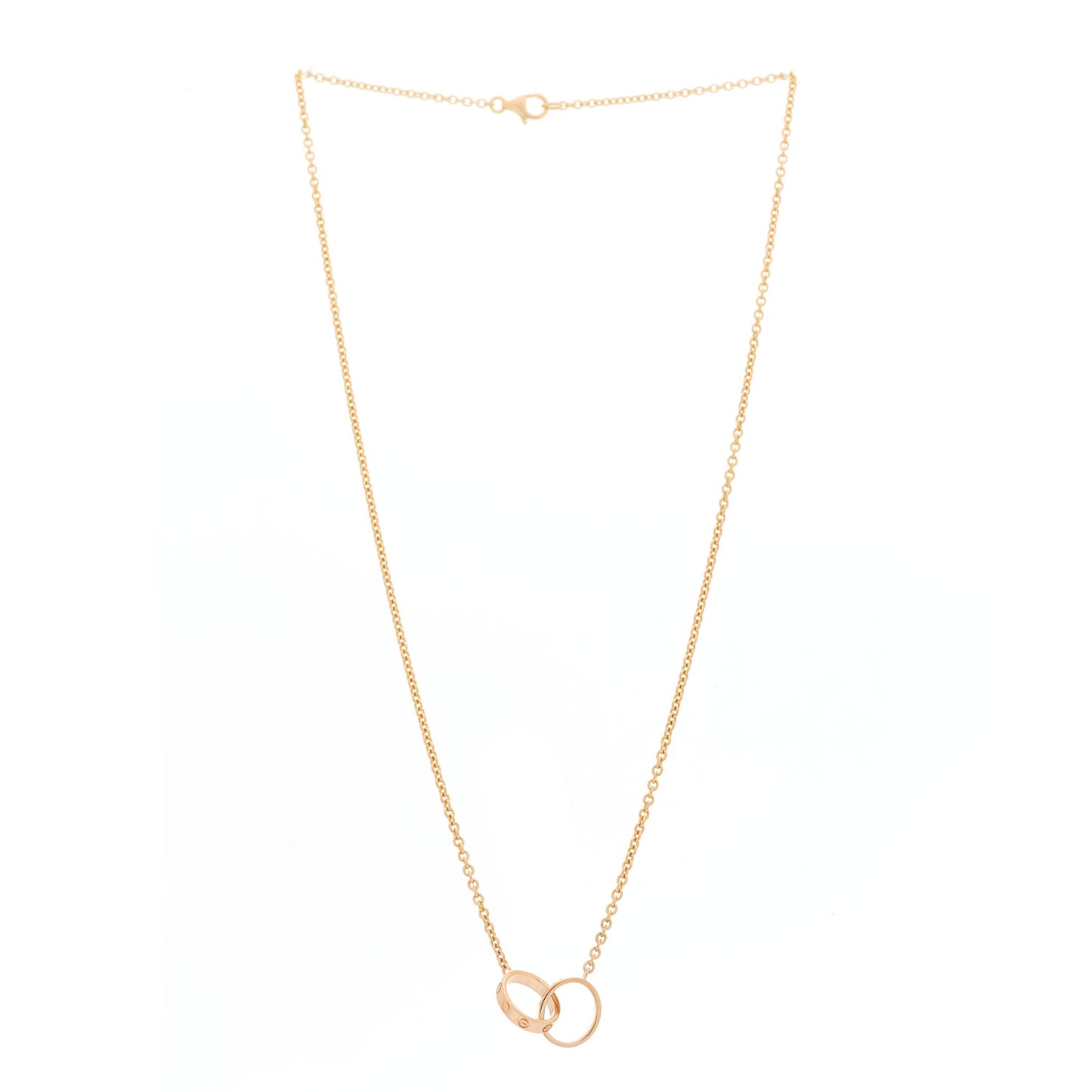 18K Pink Gold Interlocking LOVE Necklace