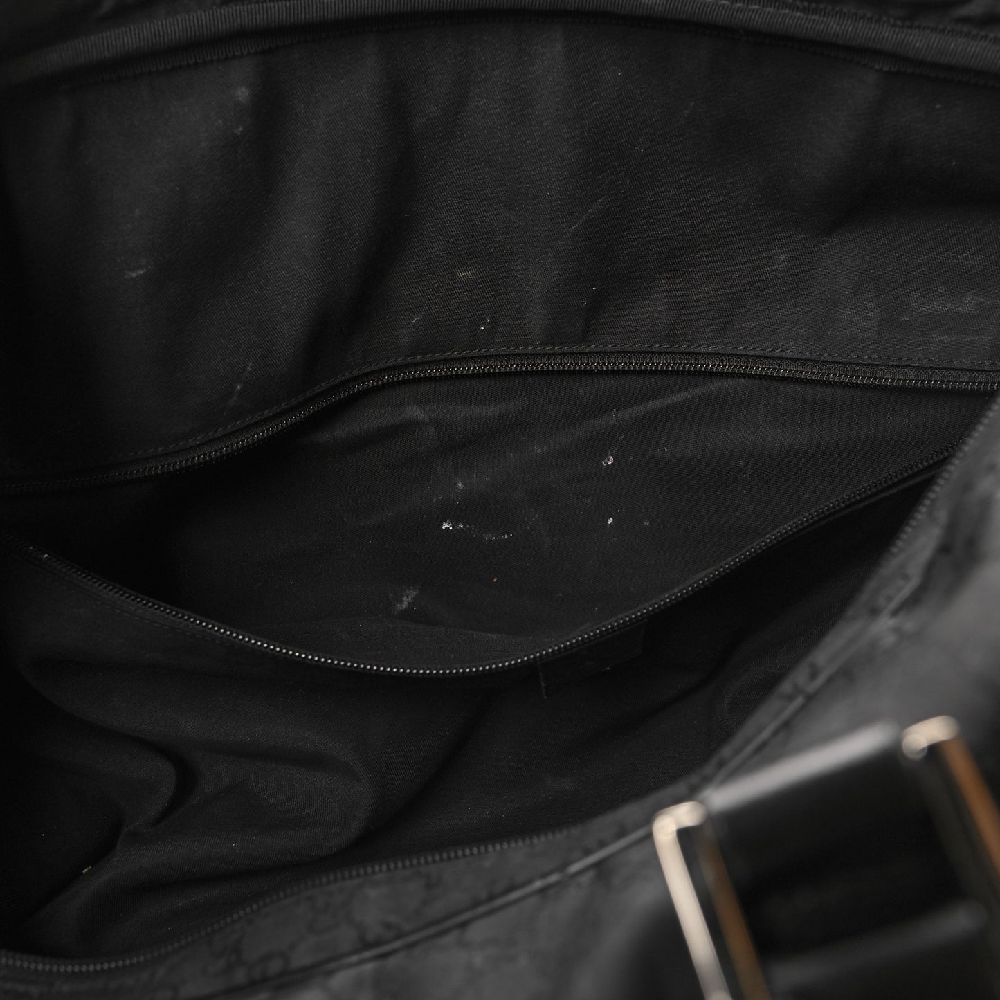 Nylon Monogram Large Duffle Bag Black