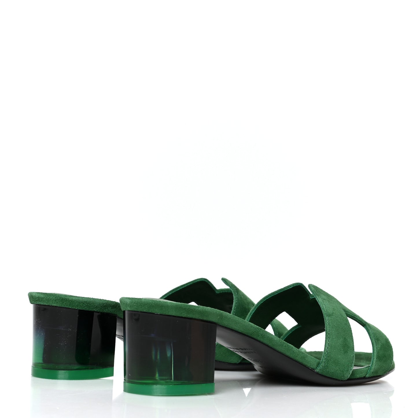 Suede Goatskin Oasis Sandals 36.5 Vert Electrique