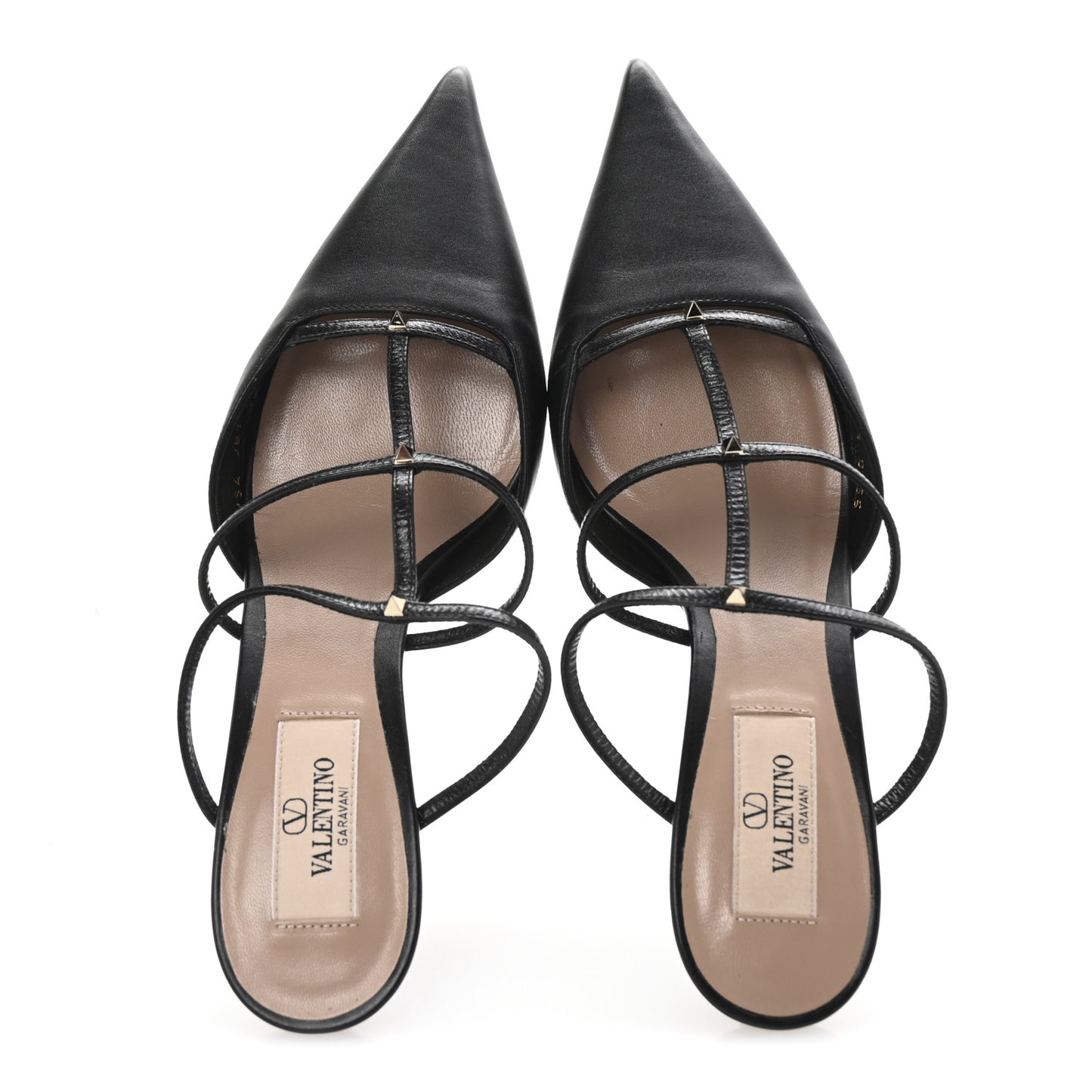 Calfskin Rockstud 60mm Wispy Mules 35 Black