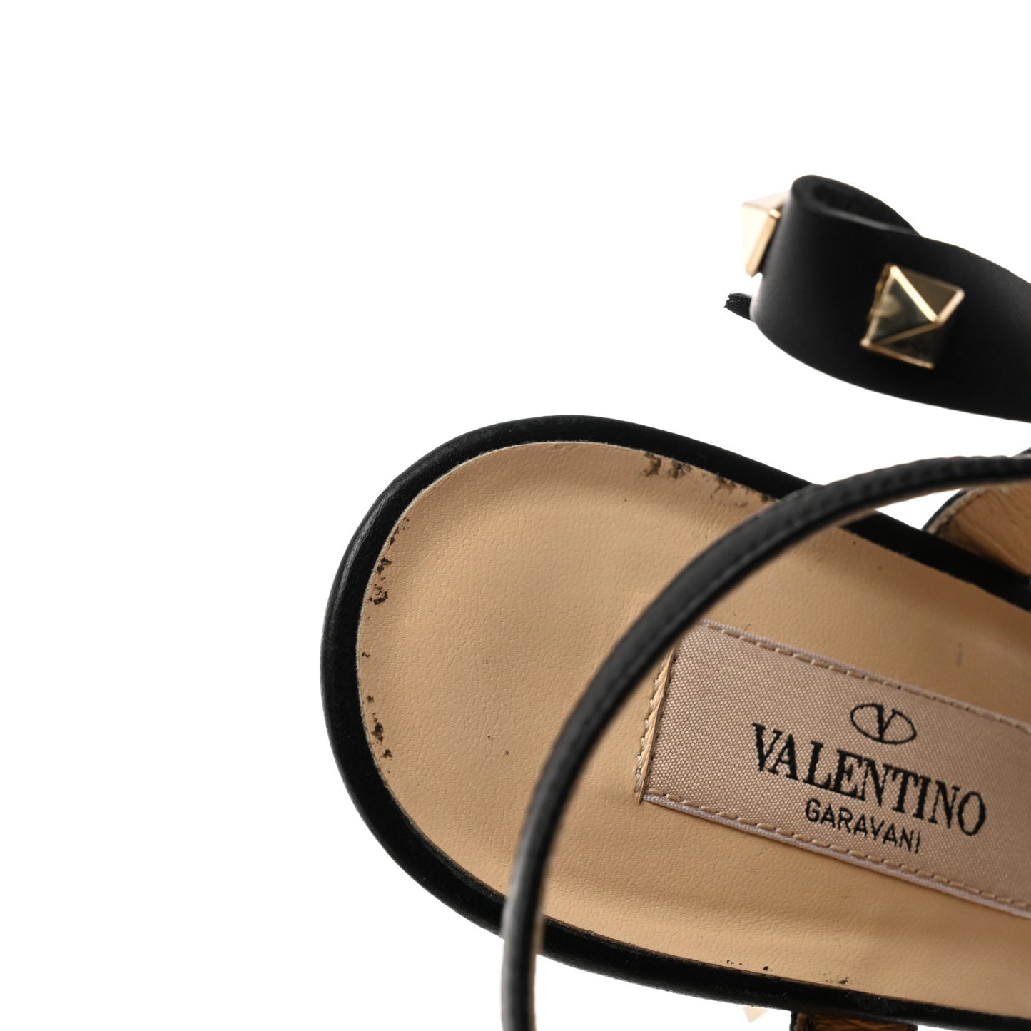 Nappa Rockstud Asymmetric Bow Wedge Sandals 41 Black
