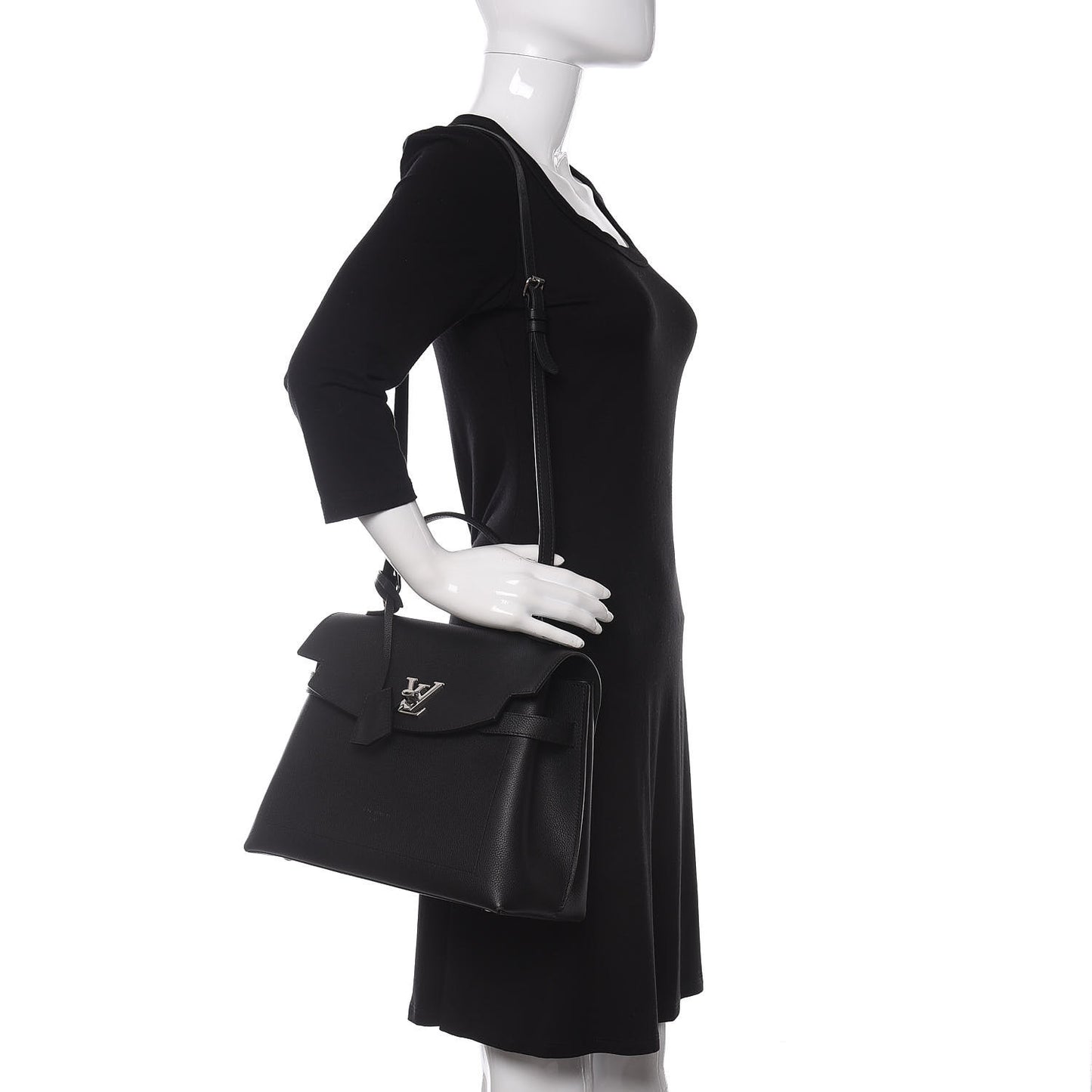 Soft Calfskin Lockme Ever Black