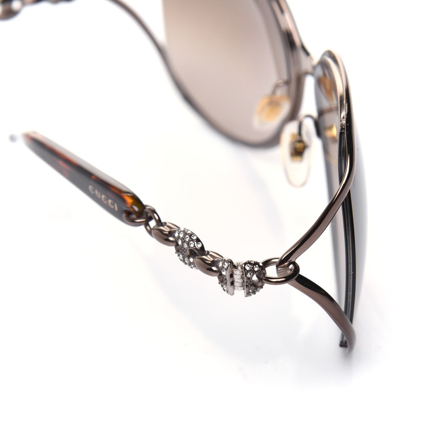Metal Crystal Marina Chain GG4250 Sunglasses Tortoise