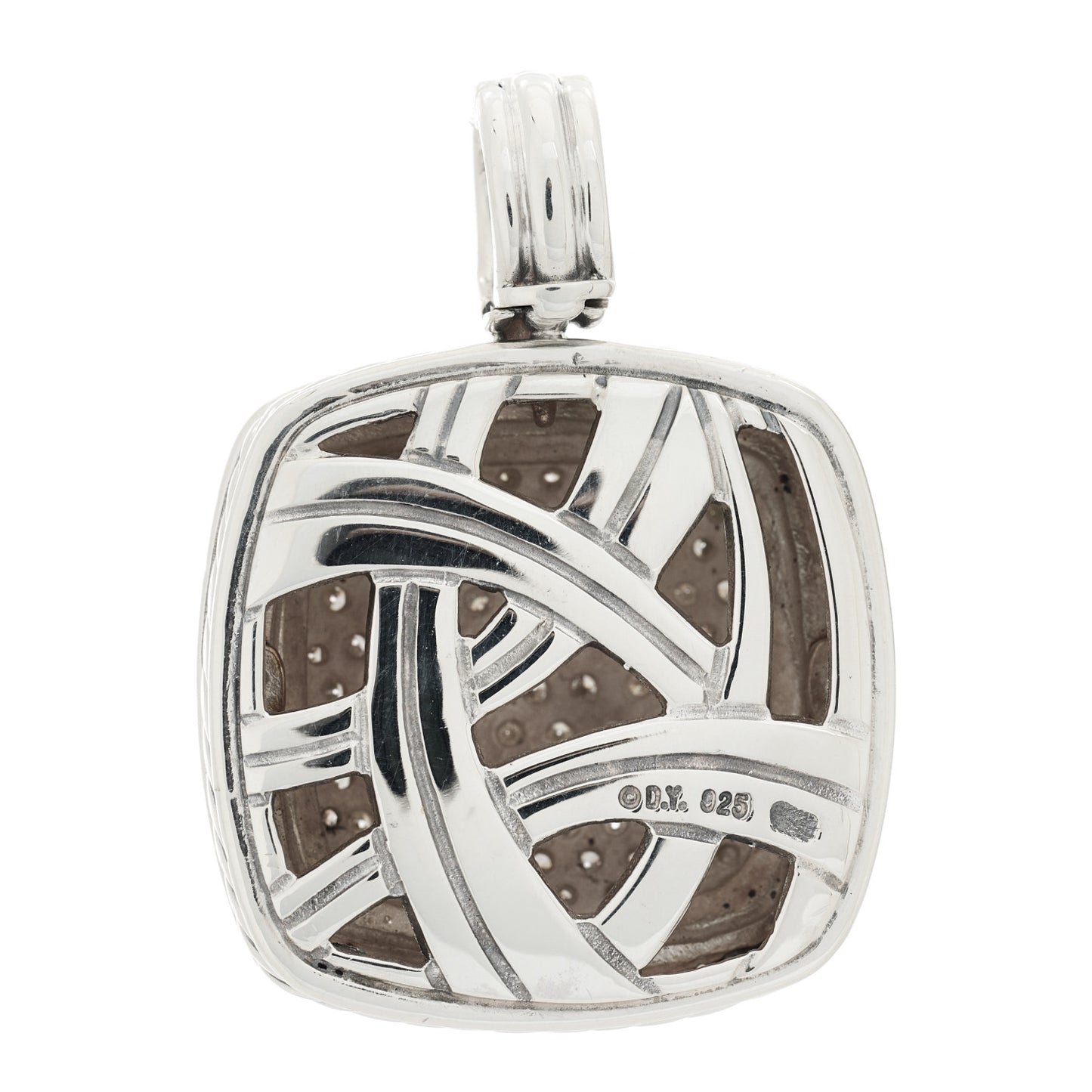 Sterling Silver Diamond 20mm Albion Enhancer Pendant