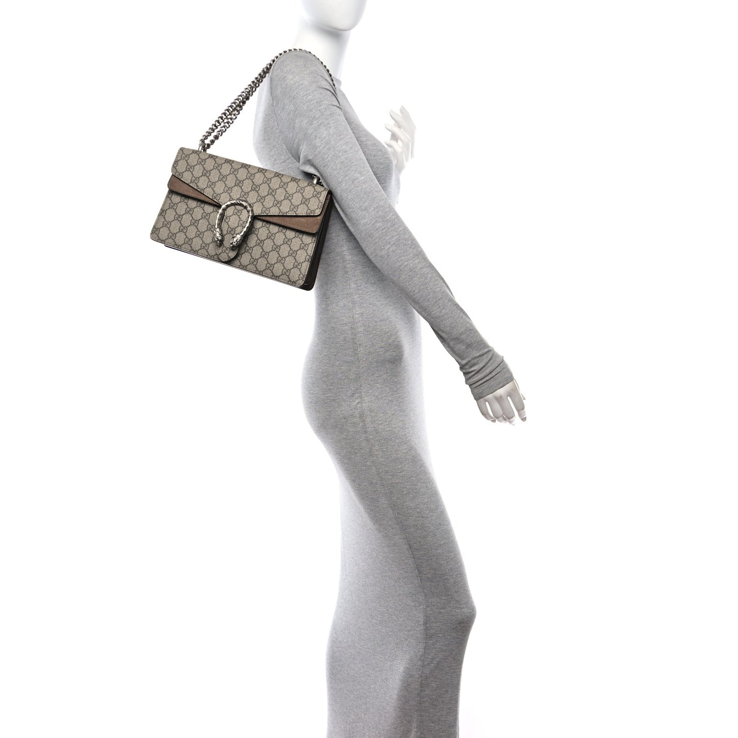 GG Supreme Monogram Small Dionysus Shoulder Bag Taupe