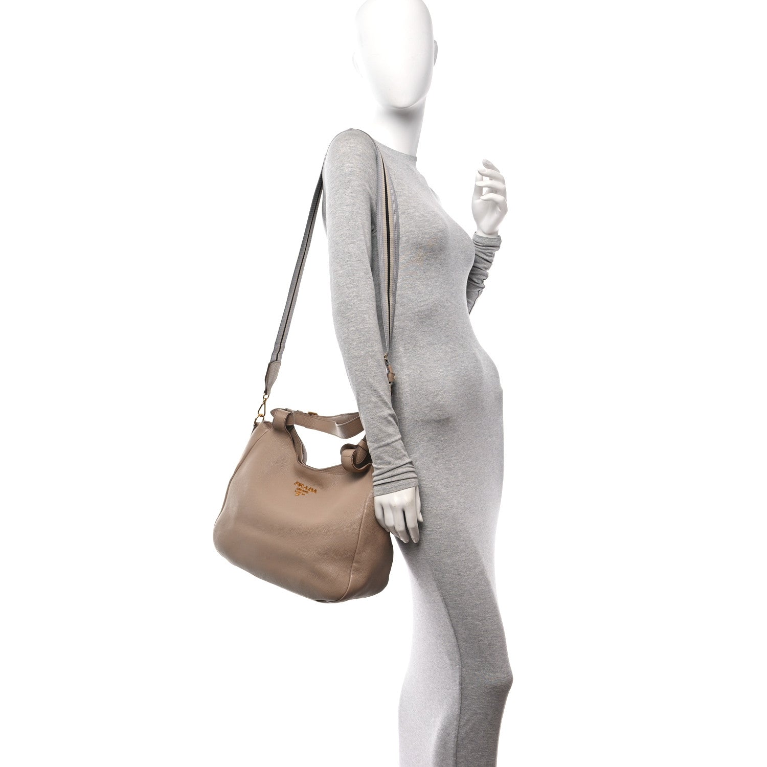 Prada Vitello Daino Hobo Cammeo 2 of 10