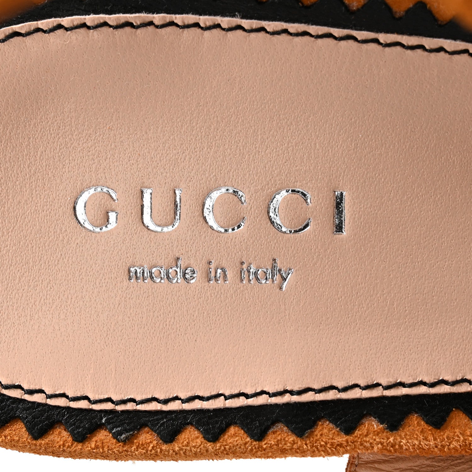 Gucci Malaga Kid Suede Snakeskin Interlocking G Studs 155mm Platform Sandals 40.5 Beige Cognac 6 of 13