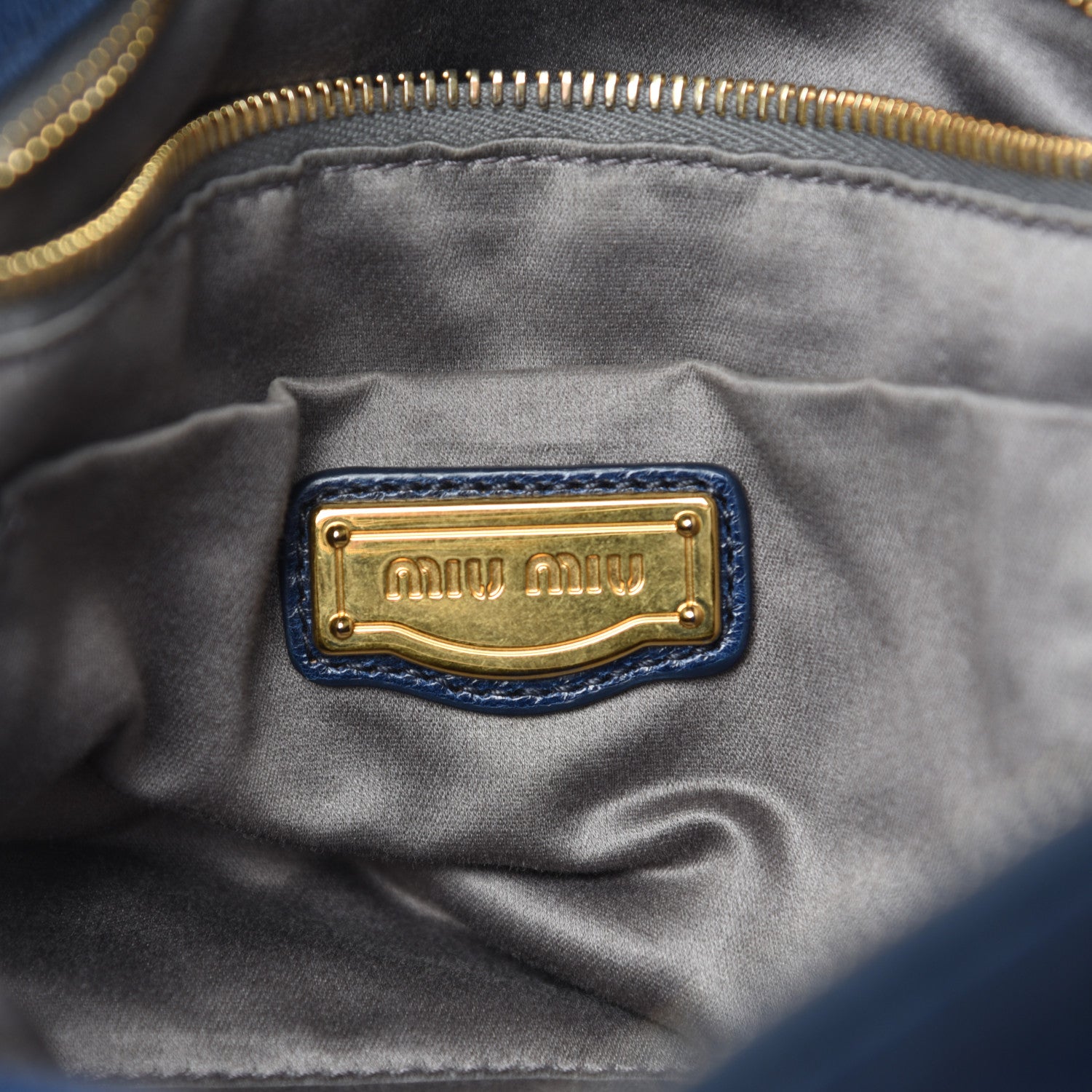 Miu Miu Vitello Lux Large Bow Bag Bleuette 6 of 9