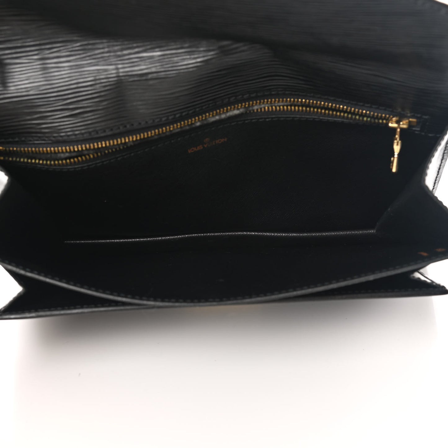 Epi Pochette Sellier Dragonne Clutch Black