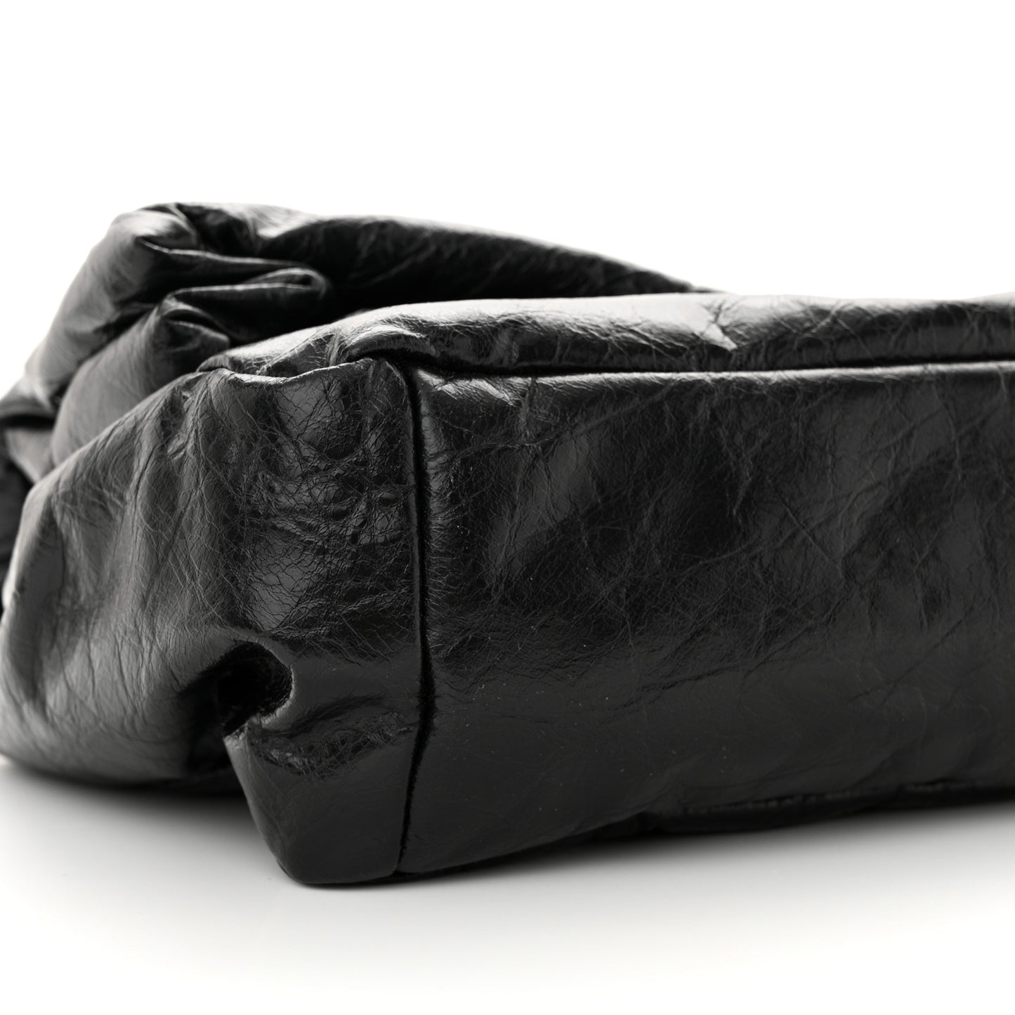 Arena Calfskin Small Monaco Chain Shoulder Bag Black