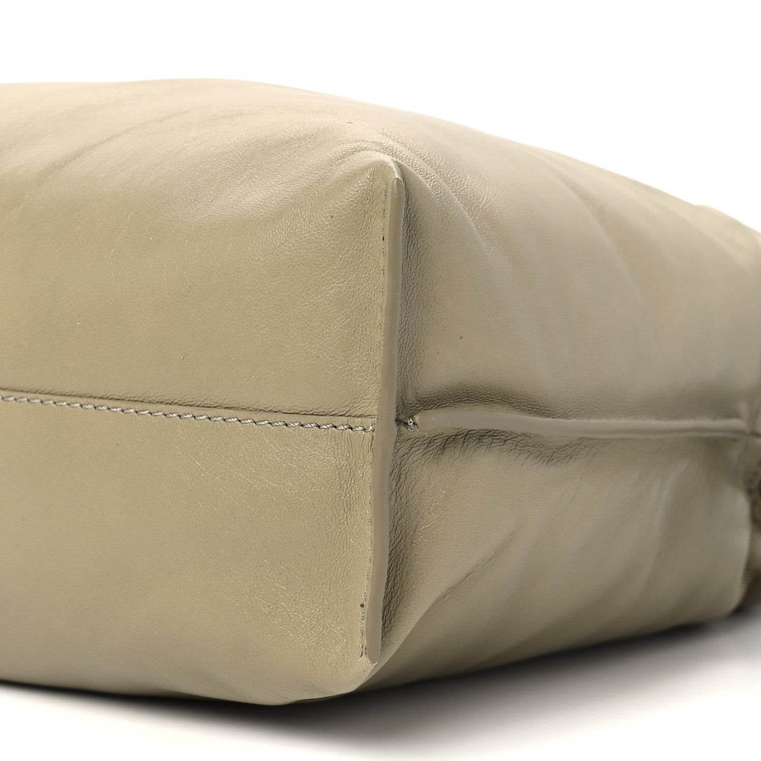 Loewe Shiny Nappa Lambskin Puffer Flamenco Knot Clutch Clay Green 11 of 11