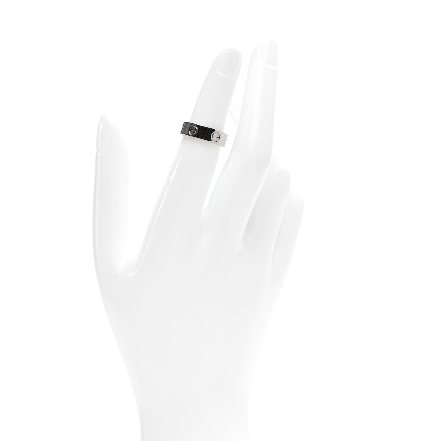 Cartier 18K White Gold 5.5mm LOVE Ring 49 4.75 2 of 5