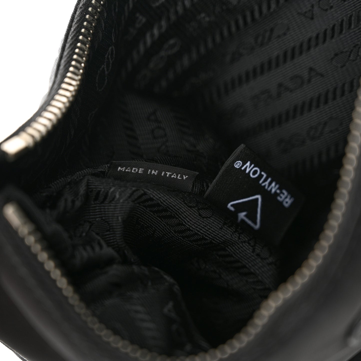 Tessuto Nylon Saffiano Mini Re-Edition 2005 Bag Black