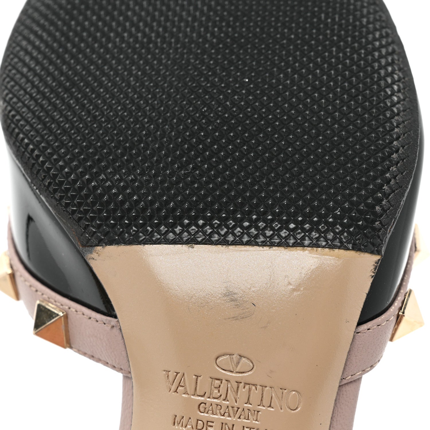 Valentino Garavani Patent Nappa Rockstud Ankle Strap 65mm Pumps 36 Black Poudre 7 of 14