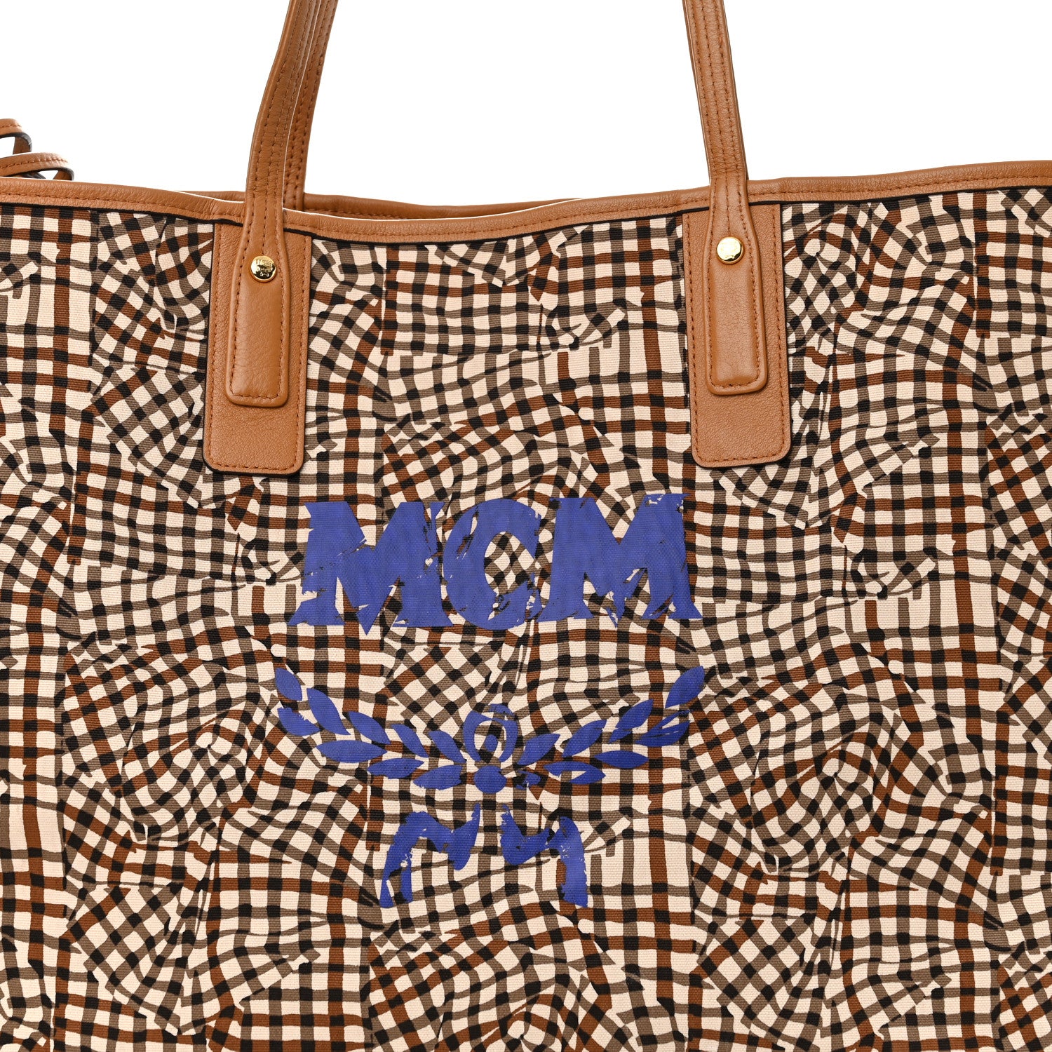 MCM Visetos Large Liz Reversible Shopper Tote Cognac 11 of 15