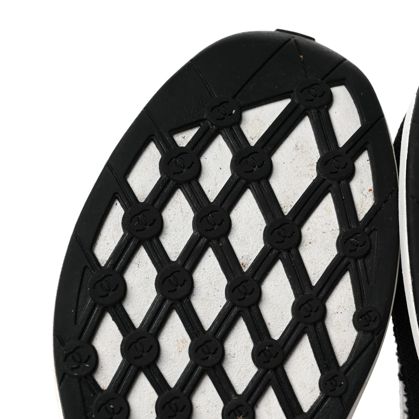 Knit Womens CC Sneakers 37 White Black