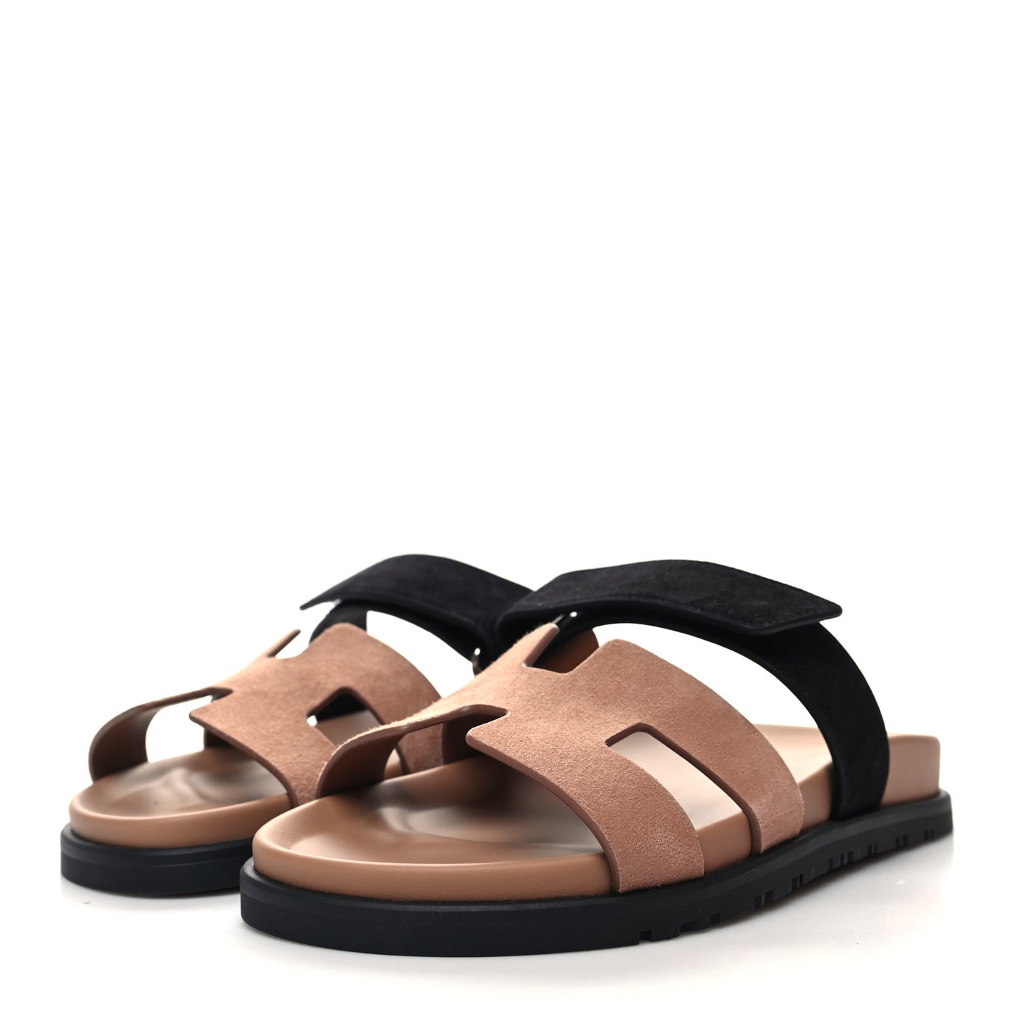 Suede Goatskin Womens Chypre Sandals 37 Rose Perle Black