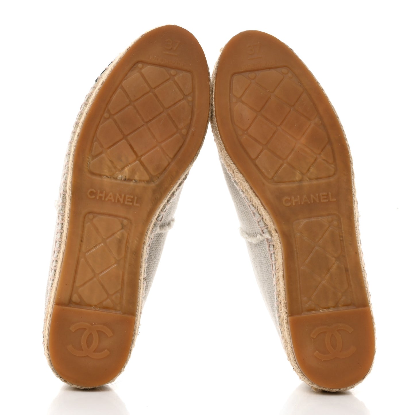 Linen CC Espadrilles 37 White Black
