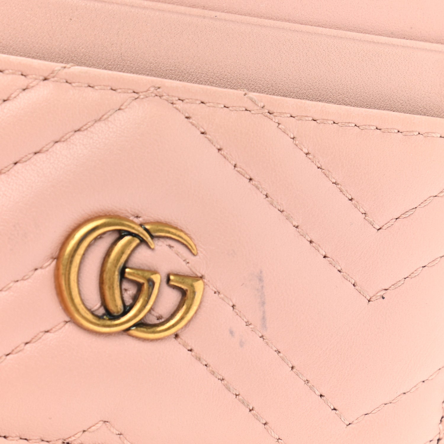 Gucci Calfskin Matelasse GG Marmont Card Holder Perfect Pink 7 of 10