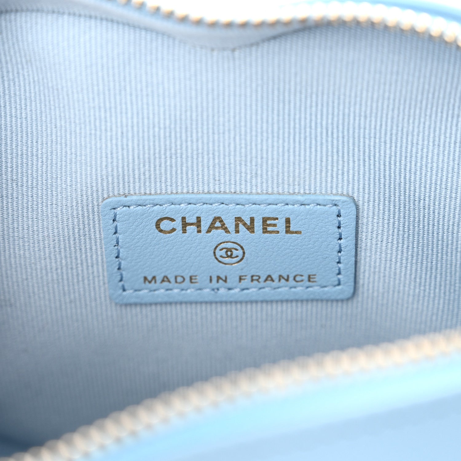 Chanel Lambskin Quilted CC In Love Heart Clutch With Chain Light Blue 6 of 11